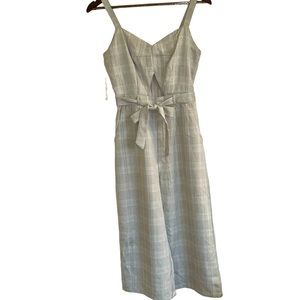 Charlotte Russe, gray plaid, sleeveless jumpsuit women, small